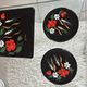 Vintage Table Set Enamels of Longwy – L. Valenti (Original Box)