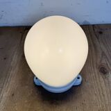 Vintage Porcelain Ceiling Light with Milk Glass , 1950s