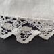 Small old white pillowcase with lace 50x40cm
