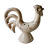 Flower base ceramic rooster, signed Dieulefit Caves, height 32 cm