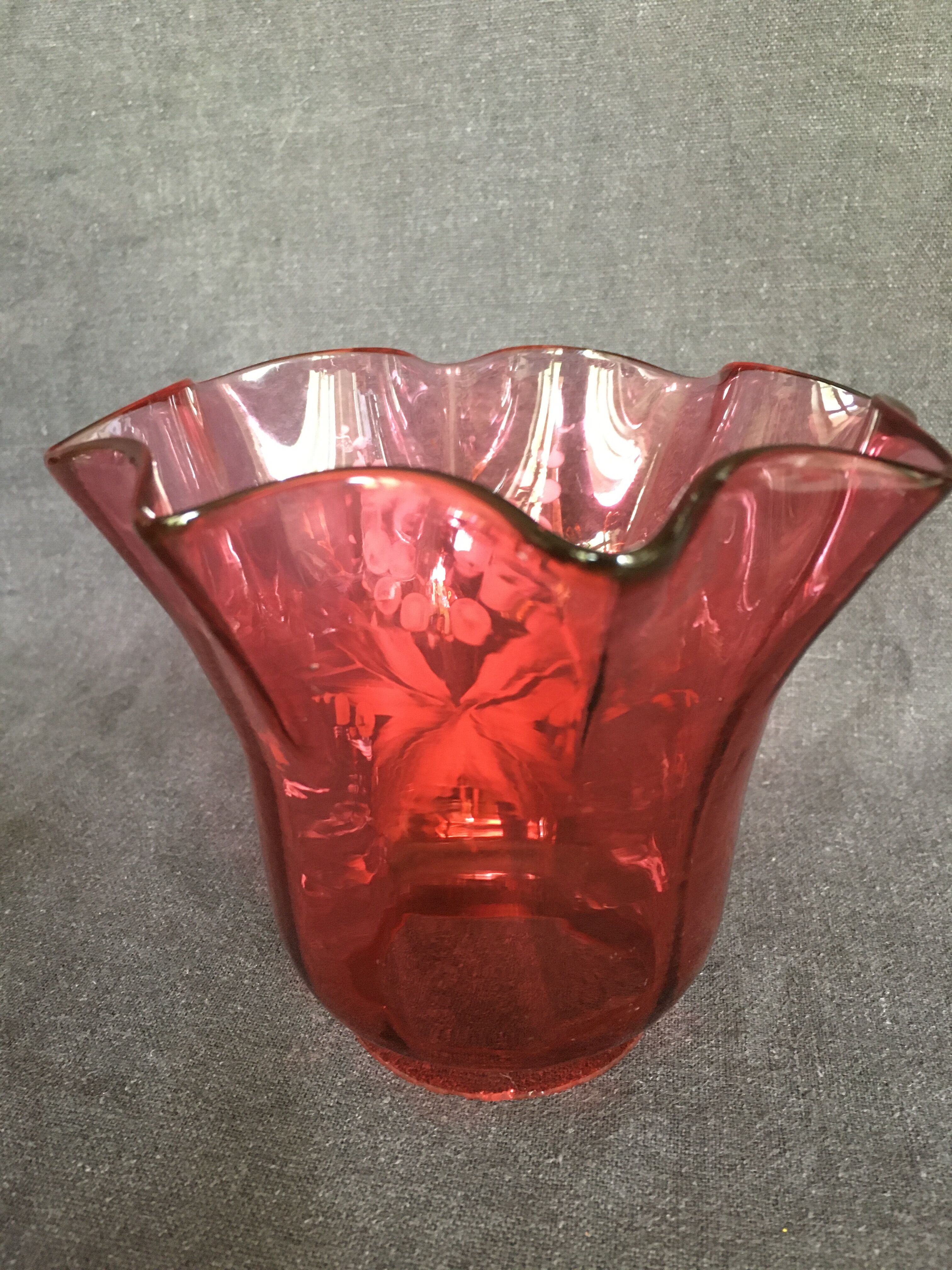 Enamelled red tulips