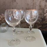 Verres a pieds en cristal