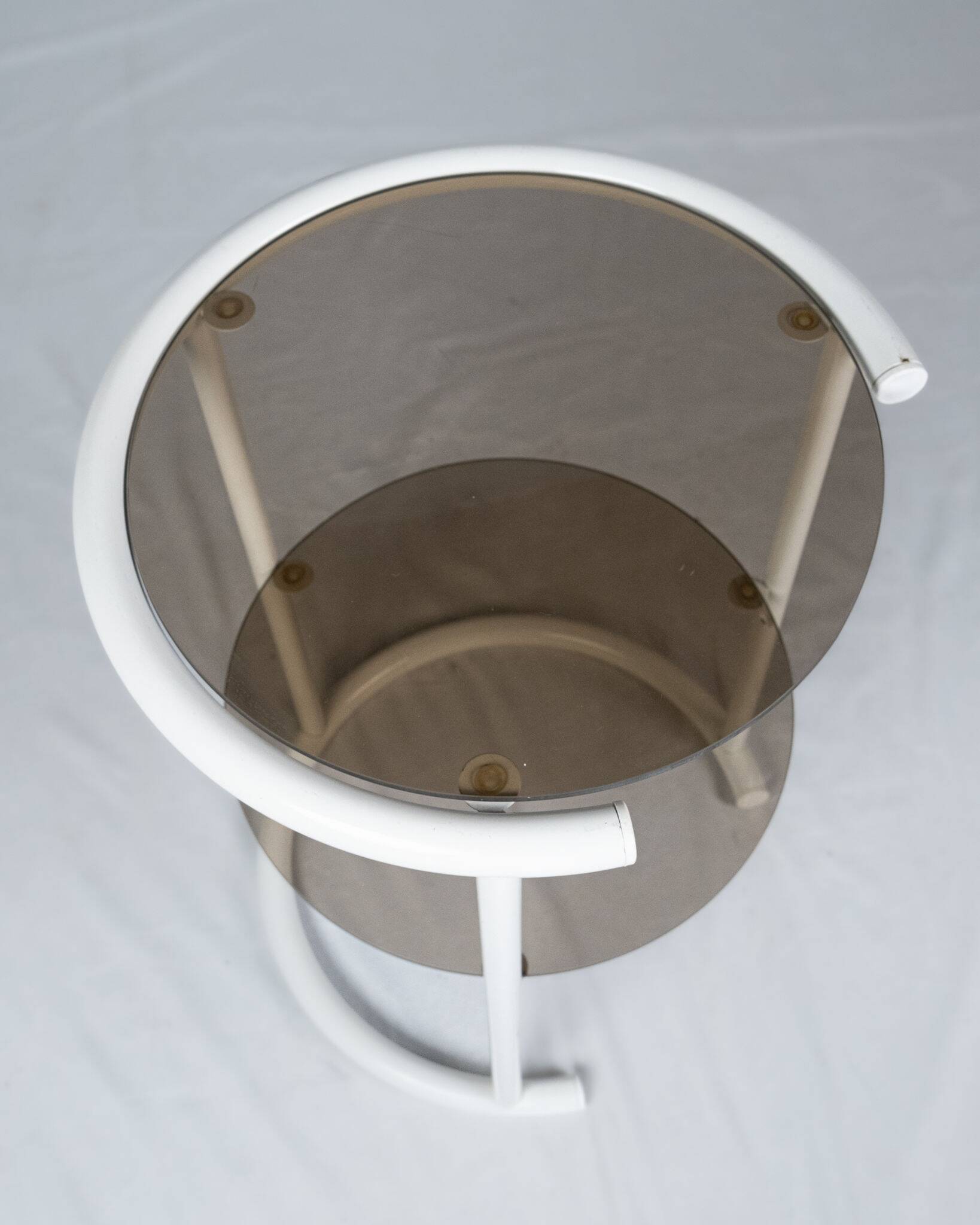 Lacquered side table with two shelves, France, 1970s