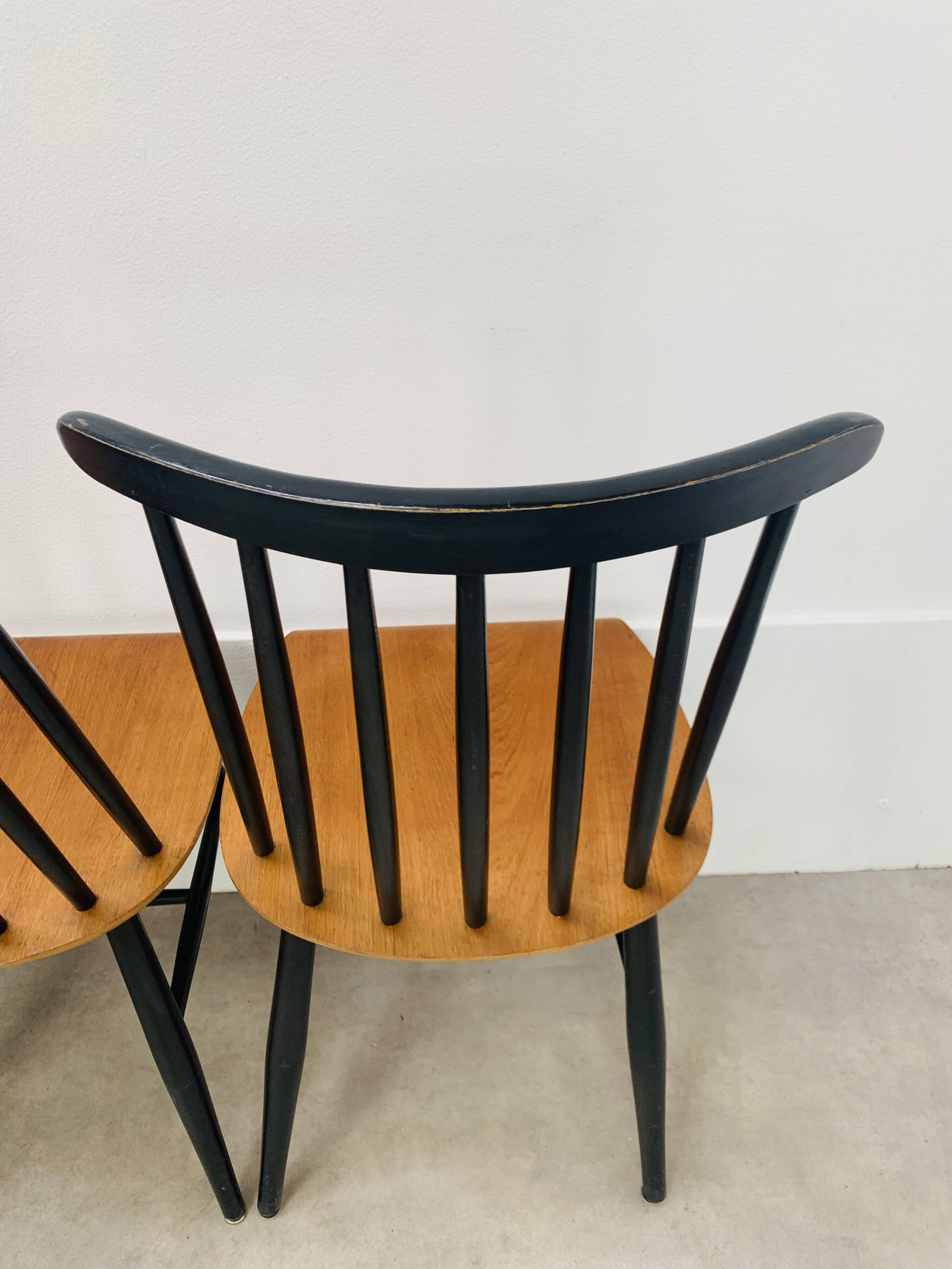 6 Fanett chairs by Ilmari Tapiovaara, Scandinavian, 1960s