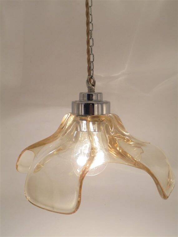 Gold glass pendant light
