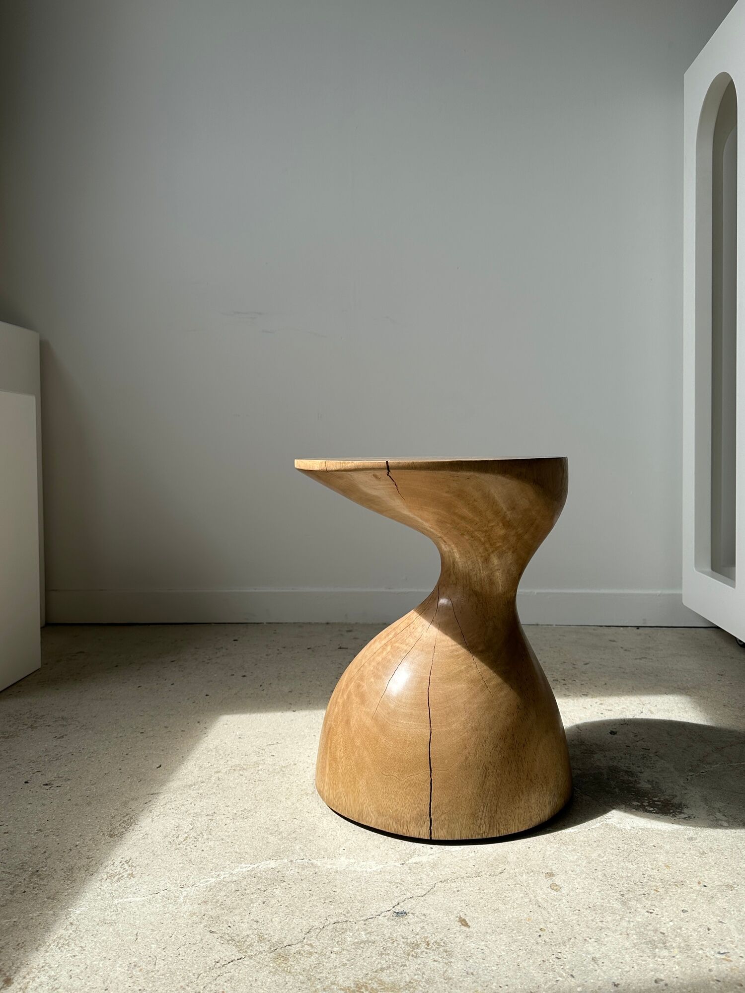 Solid wood sofa end