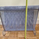 Vintage magazine holder in perforated metal, 39 cm