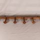 Wall coat rack 6 wooden hooks 1900s
