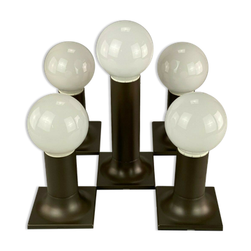 1960s 1970s tube wall lamps by Rolf Krüger for Staff