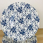 6 English plates blue flowers Royal Tudor Bouquet country style