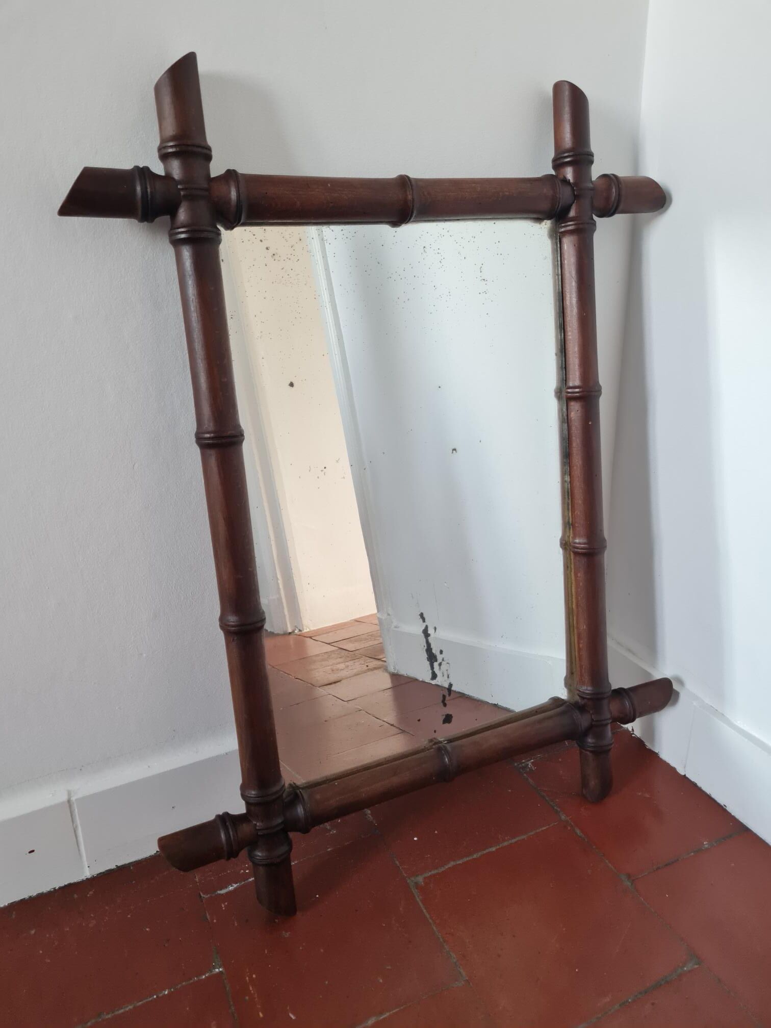 Bamboo mirror 63x48cm