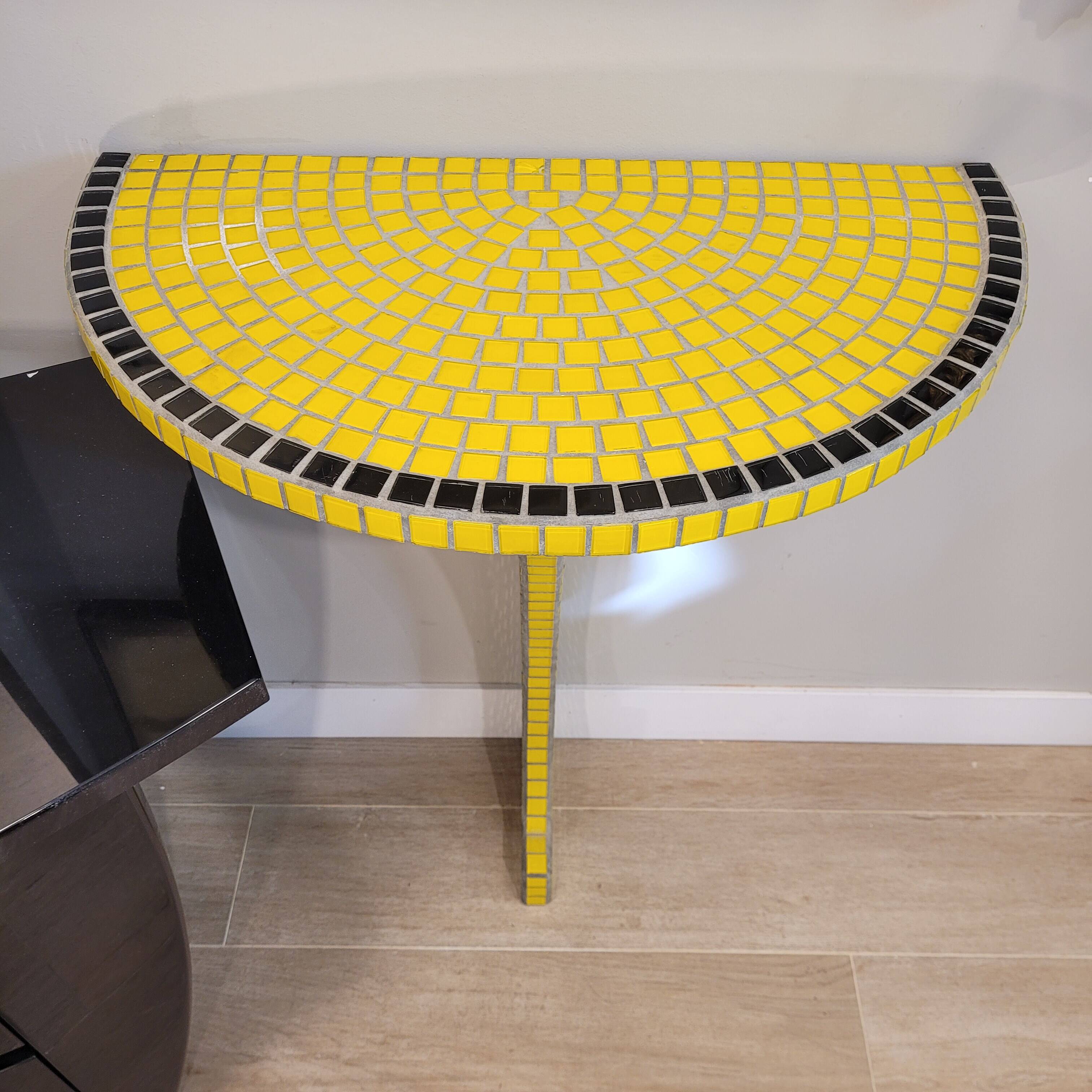 Pair of floating consoles, tesela mosaic, Art Decó, 50's – France