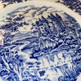 Set of 2 flat plates pyroblan blue