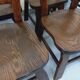 Set of 6 vintage brutalist oak chairs from the 1950s.