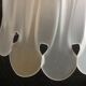 Pair of pendant lamps bell in frosted glass style art deco