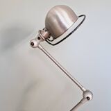 Set of 4 Jieldé industrial lamps in brushed steel, 3 arms