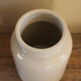 Vase, pot vintage en grès beige
