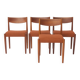 Set of 4 Poul M. Volther Teak Dining Chairs for Frem Røjle, 1960s Vintage