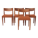 Set of 4 Poul M. Volther Teak Dining Chairs for Frem Røjle, 1960s Vintage