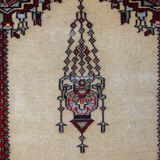 Tapis de Prière Vintage Lahore Pakistanais, Années 1960, Élégance et Tradit