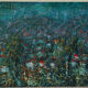Tableau paysage de l'Isère abstrait 1960 Jean Buffa