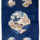 Ancient Chinese Peking handmade carpet 125cm x 189cm 1900s