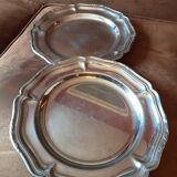 Lot de 2 plats ronds inox