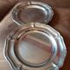 Lot de 2 plats ronds inox