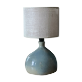 Vintage table lamp in blue ceramic
