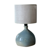 Lampe de table vintage en céramique bleue