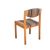 Suite of 4 chairs self beech brass and wool 1960