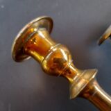 Paire de bougeoirs en bronze ancien