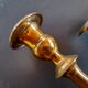 Pair of bronze candle holders old