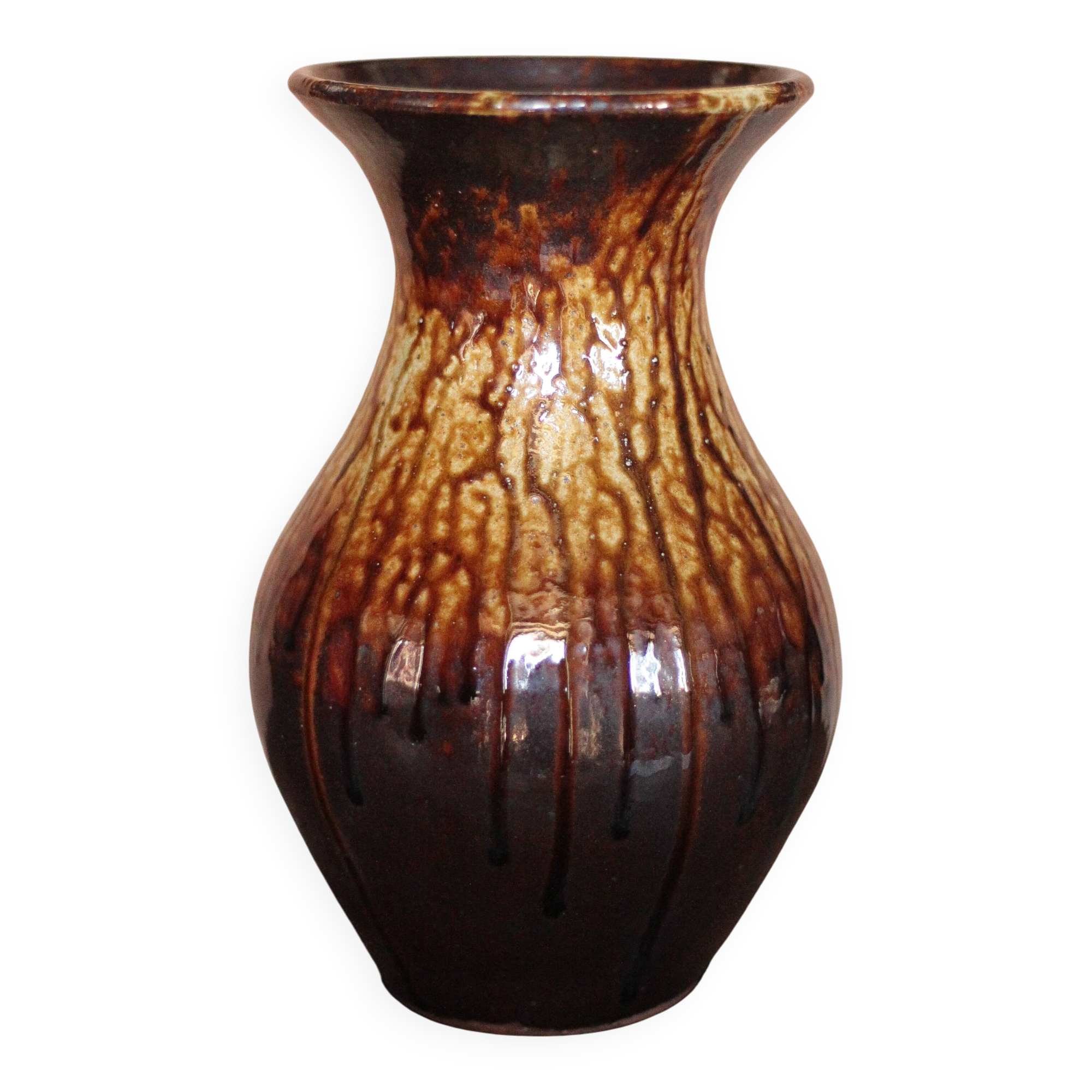 Grand vase en grès de Puisaye, Pascal Normand, vase vintage, déco intérieure