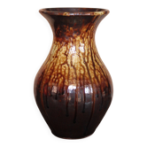 Large stoneware vase from Puisaye, Pascal Normand, vintage vase, interior decor