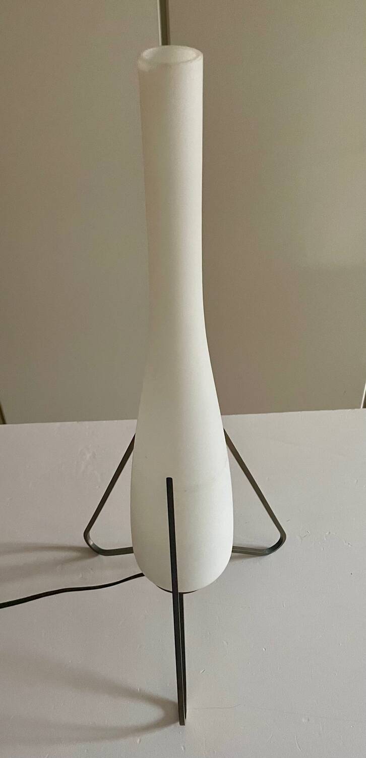 Space age opaline brass lamp from the 60s