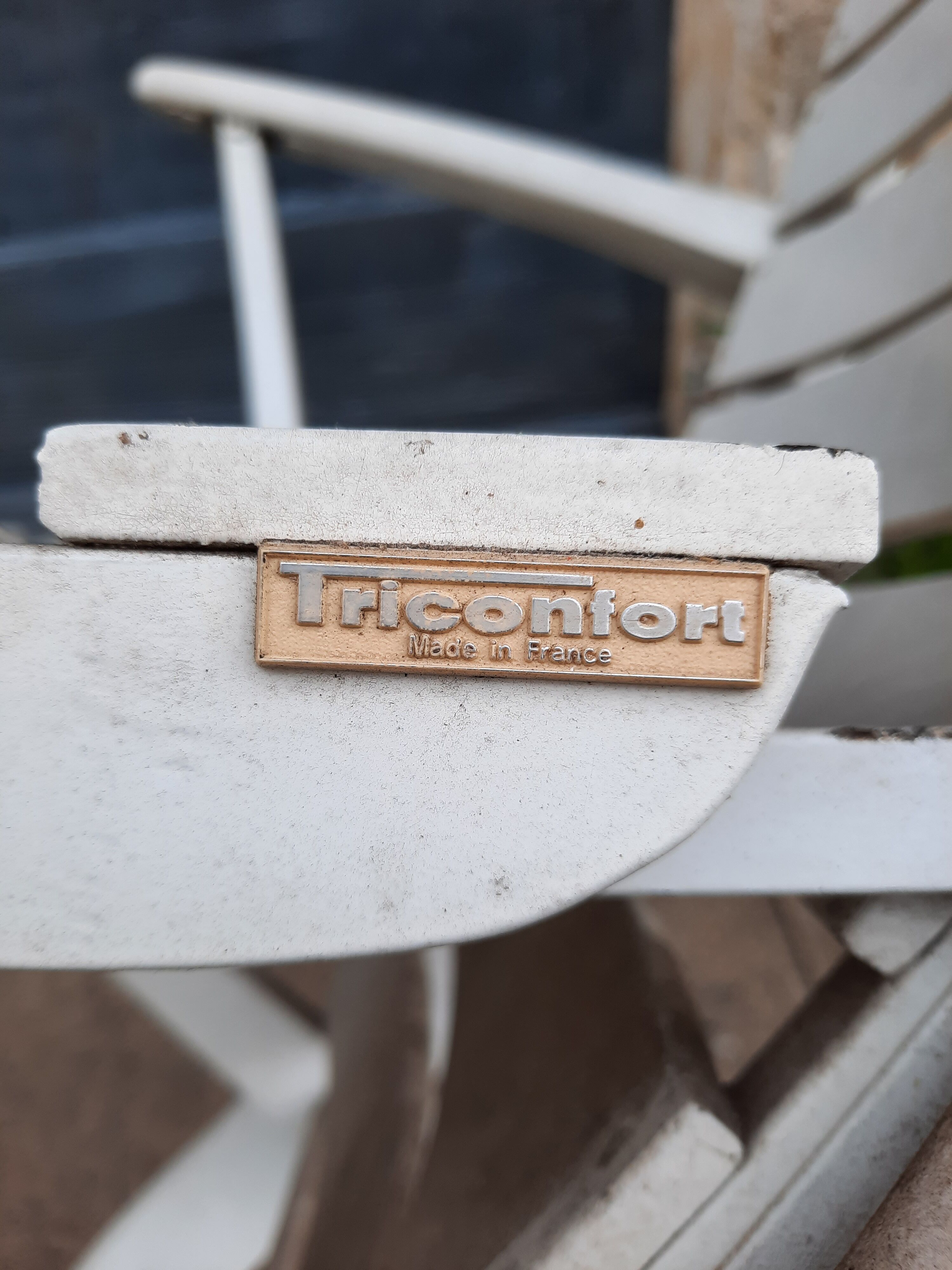 Pair of wooden garden armchairs