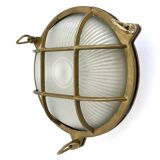 Marine decorative wall light in solid brass