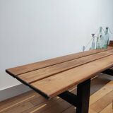 large pine bench - 1950s
