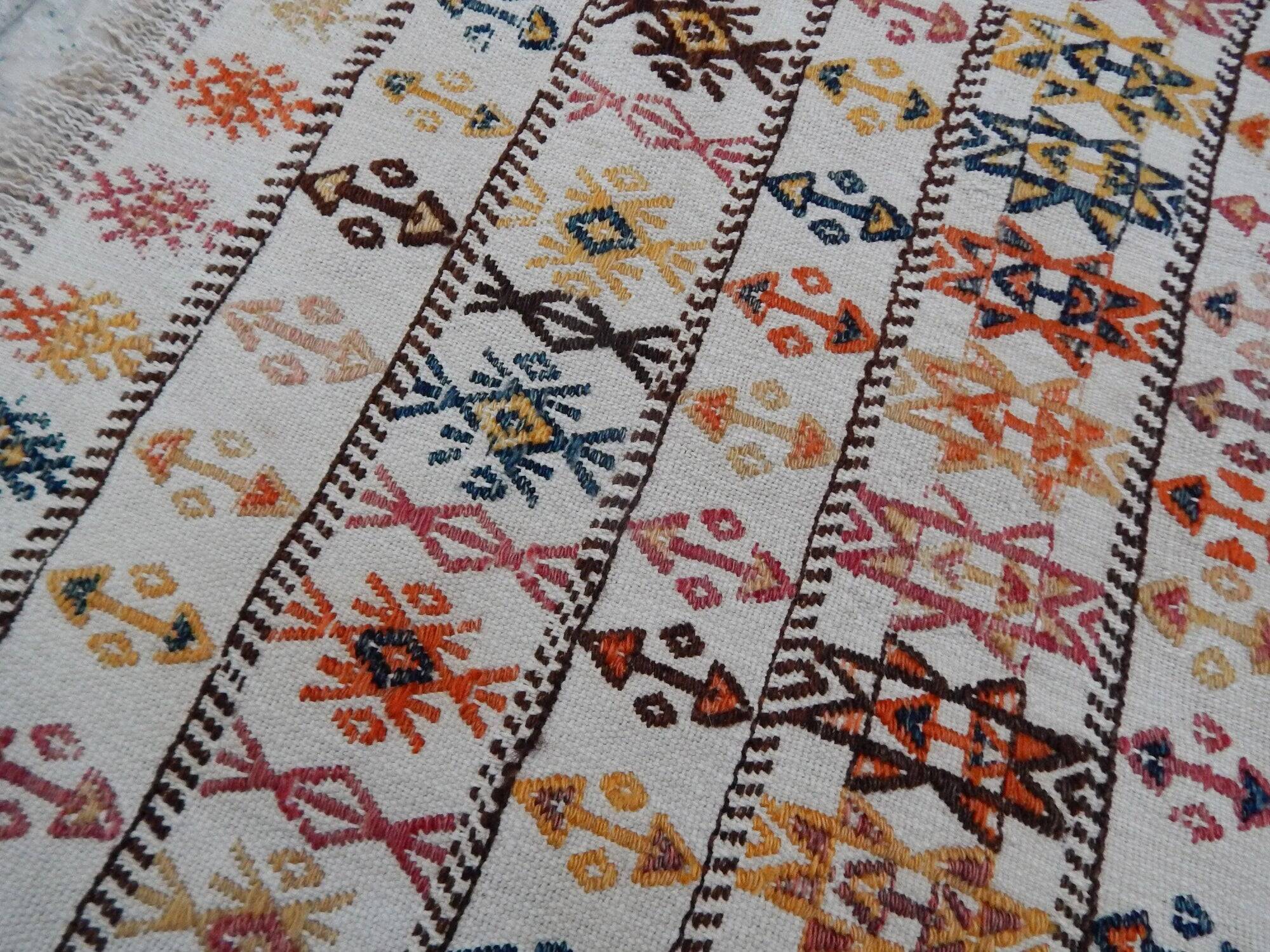 Vintage Turkish kilim, handwoven, 93x100 cm.