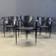Vintage leather armchairs by Arrben Italy, 1980s - set of 6