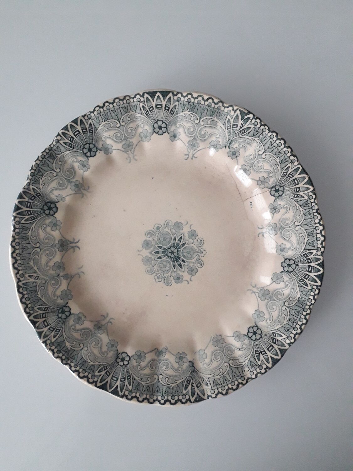 Old plate at transfer 20.5 cm