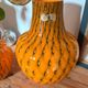 Duo vase & blown glass carafe in orange – 1960s/70s