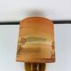 Wooden wall lamp and silk lampshade, vintage, 1960s.