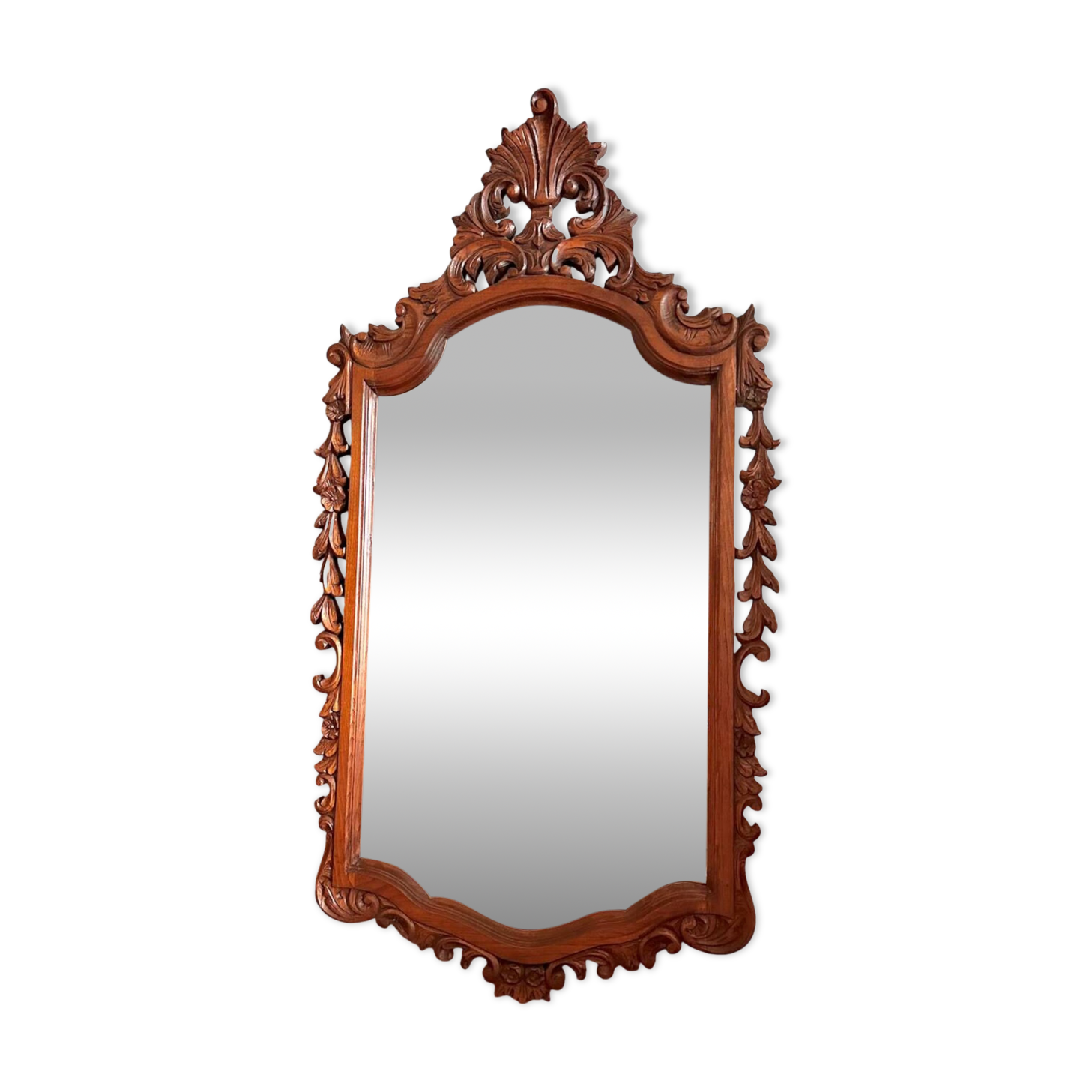 Vintage carved wooden mirror 110x58