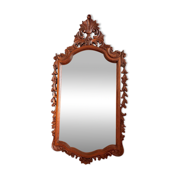 Vintage carved wooden mirror 110x58