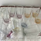 Old soda glasses Huile Lesieur