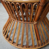 Set of 2 armchairs and table, design by Franco Albini for Bonacina, 1950s