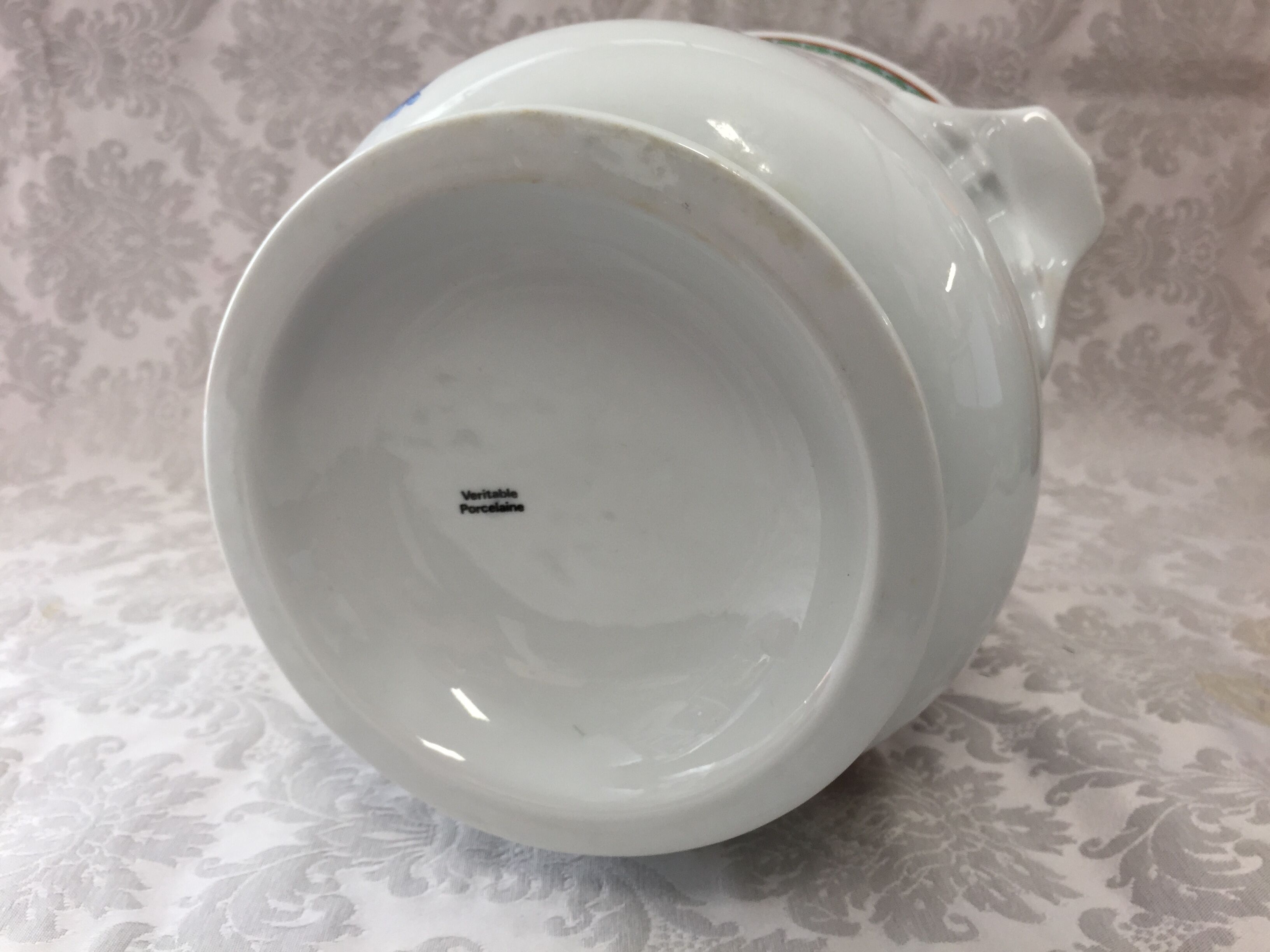 Old pot cover vase real porcelain france paris art decorative design