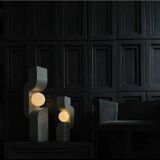 Lampe de table, lampe à poser, modèle Mini - Gris foncé, en céramique, œuvre contemporaine.